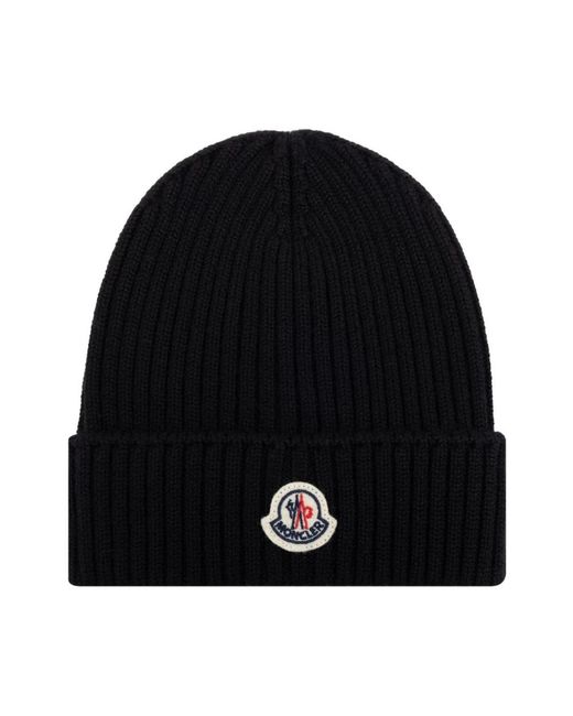 Moncler Black Beanies for men