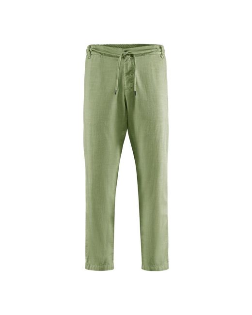Pantaloni chino con elastico e cordino in vita di Bomboogie in Green da Uomo