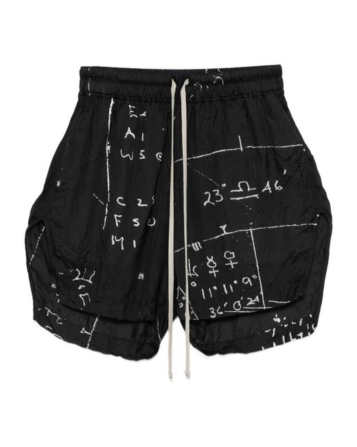 Rick Owens Black Short Shorts
