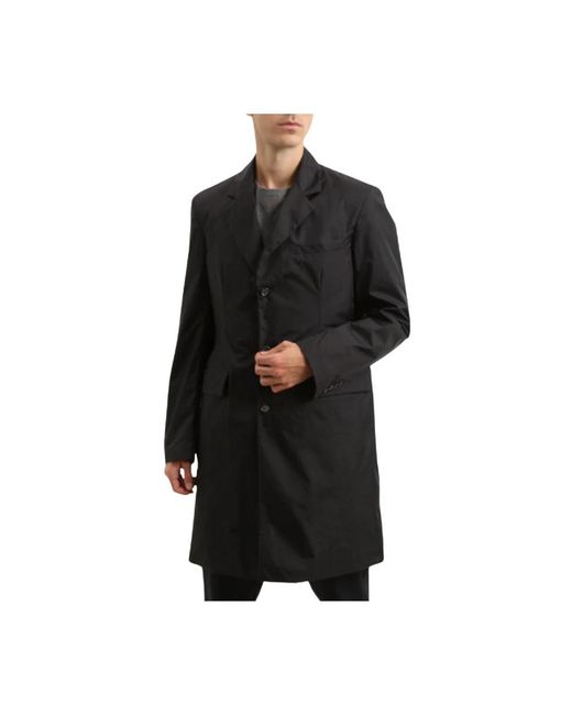 Single-Breasted Coats Add de hombre de color Black