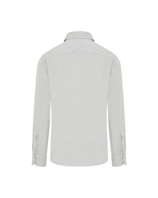 Sonrisa Overhemden ,Grijs ,Katoen Katoenen Shirt Met Elastaan, Gemaakt in het White voor heren