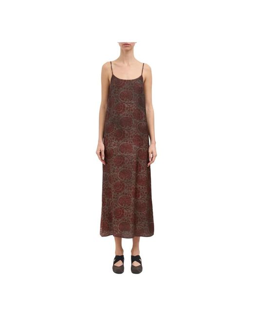 Uma Wang Kleedjes ,Veelkleurig ,Anaya Dress in het Brown