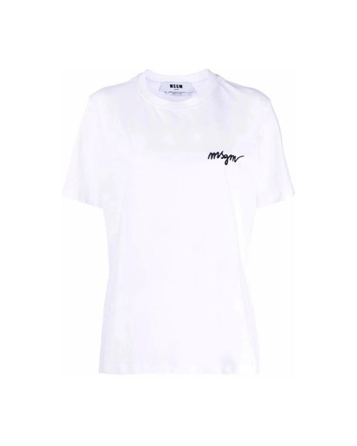 Camisetas Elegantes, Mujer, Talla MSGM de color White