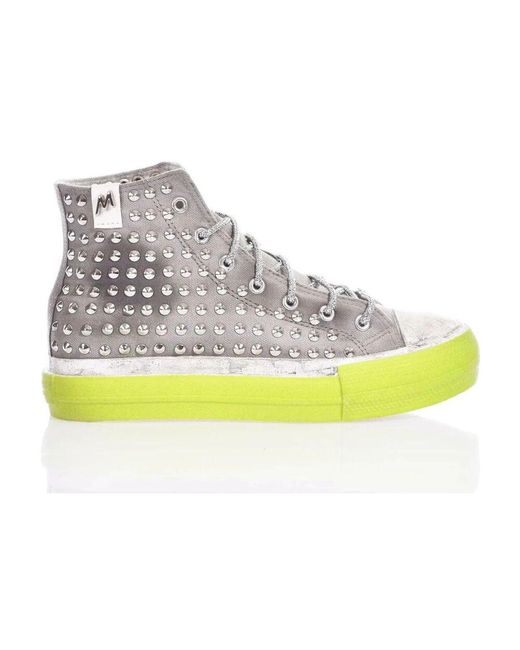 MIMANERA Yellow Graue Sneakers Mit Plattform-Design