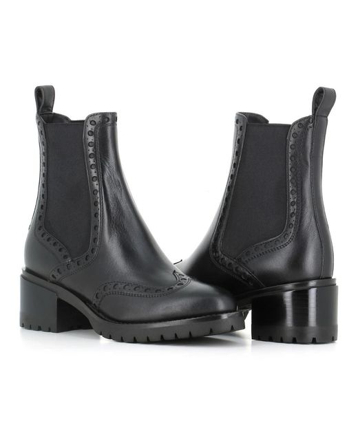 Santoni Black Heeled Boots