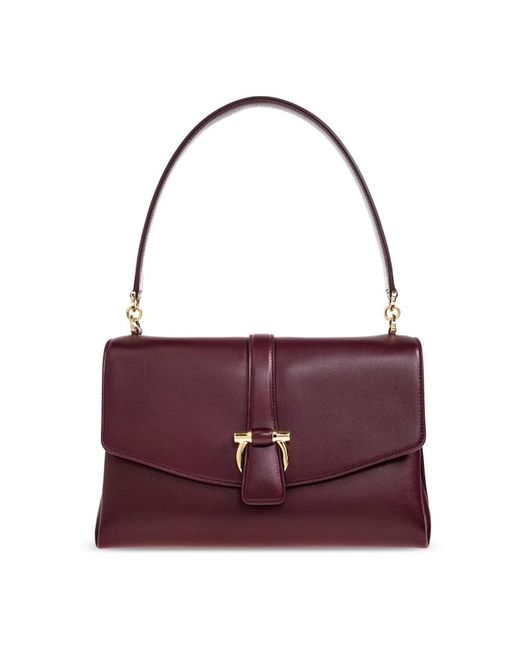 Ferragamo Purple Ledertasche