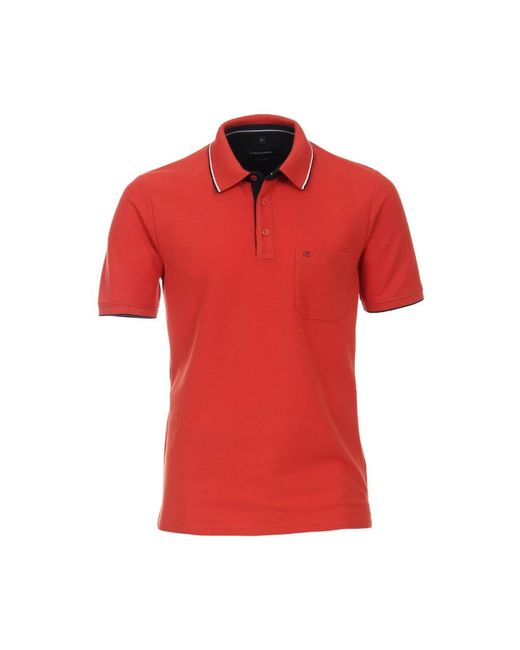 Venti Polo-Shirts Uni in Red für Herren