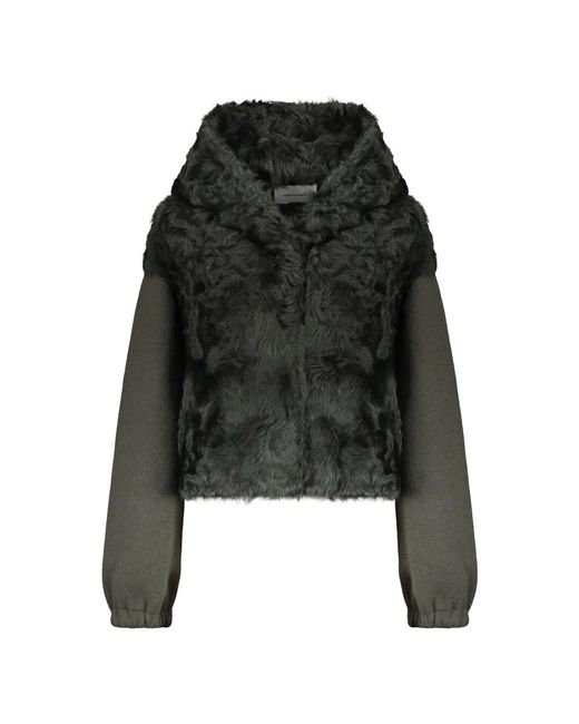 Yves Salomon Black Faux Fur & Shearling Jackets