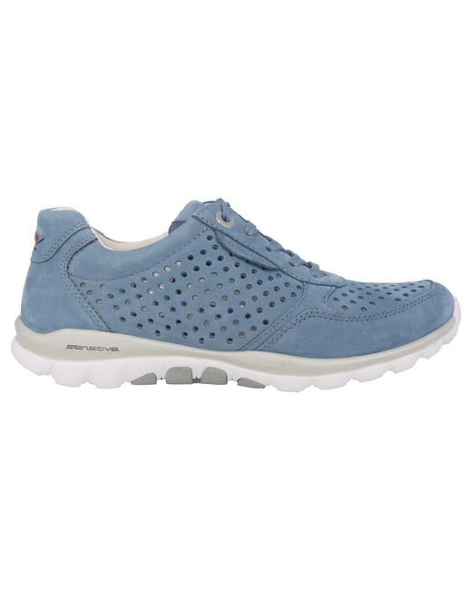 Gabor Rollingsoft Sensitive 66.967.26 Rollende Wandelsneaker in het Blue