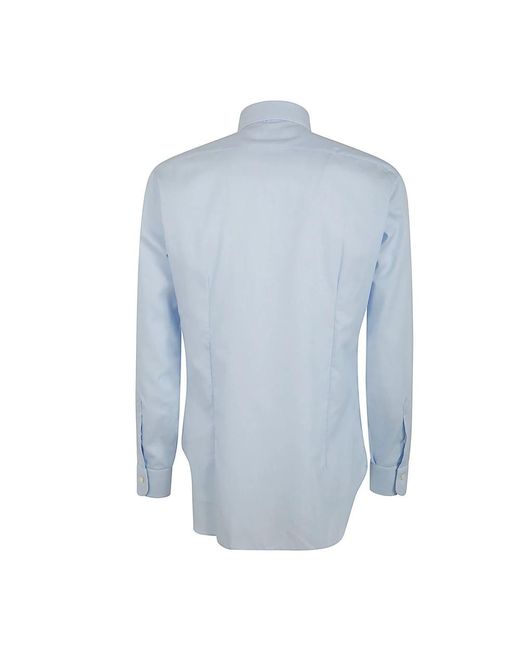 Barba Napoli Blue Casual Shirts for men