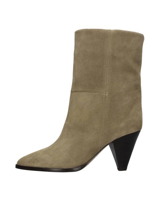 Isabel Marant Green Cowboy & Biker Boots
