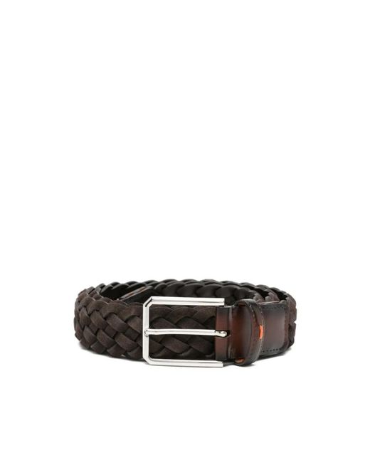 Santoni Black Belts for men