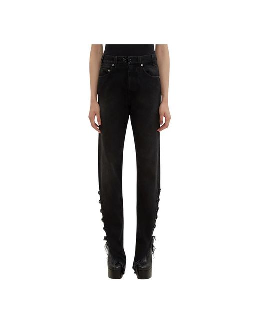 Olivier Theyskens Black Straight Fit Jeans