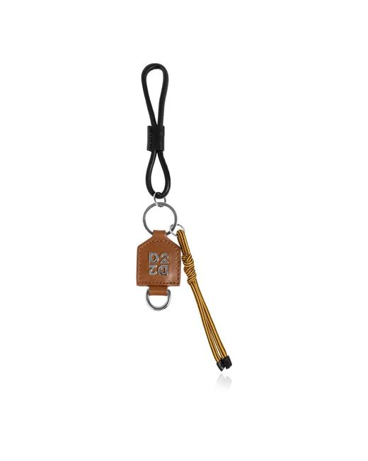 DSquared² Logo Keychain in het Brown voor heren