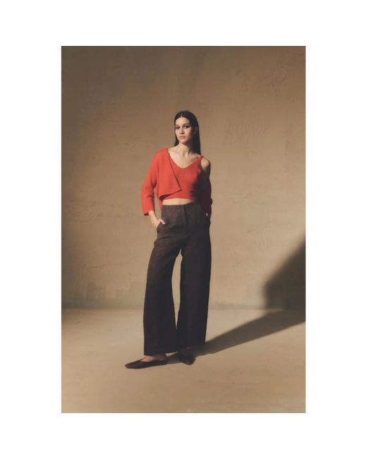 Cortana Gray Straight Trousers