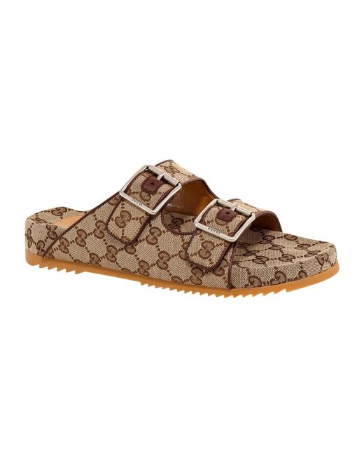 Sandales Gucci pour homme en coloris Brown