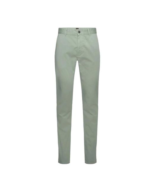 HUGO Broeken ,Groen ,Katoen Slim Chino Broek in het Green voor heren