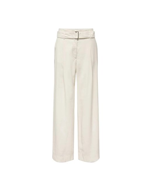 ONLY Broeken ,Polyester Tila Wide Broeken in het Natural
