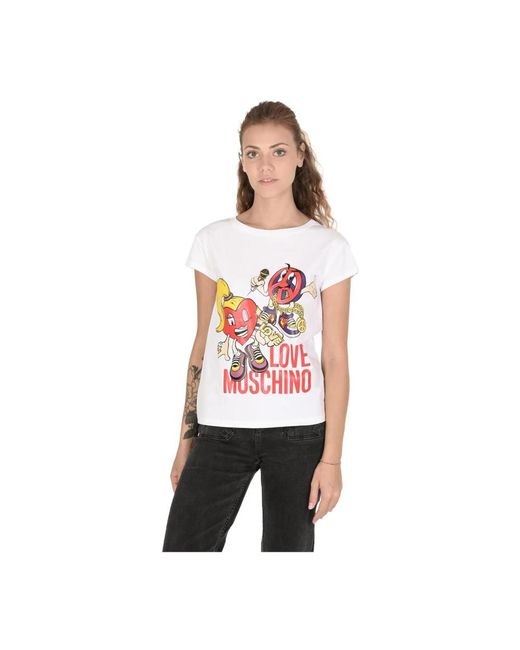 T-Shirts Love Moschino en coloris White