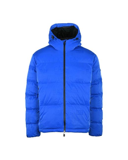 EA7 Gewatteerde Jas Met Ritssluiting in het Blue voor heren