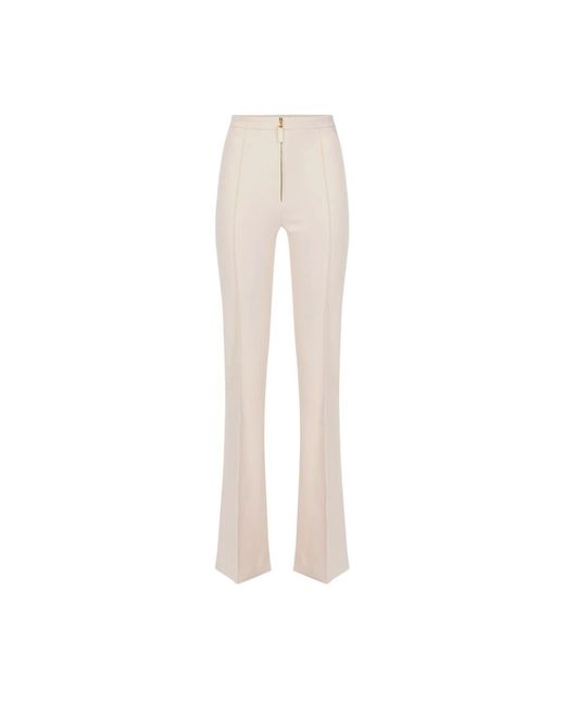 Wide Trousers Elisabetta Franchi de color White