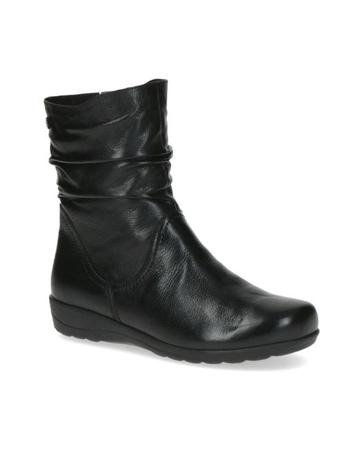 Caprice Black Ankle Boots