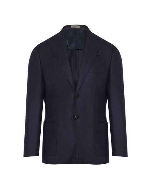 Corneliani Wollkaschmirjacke 2 Knöpfe Taschen in Blue für Herren