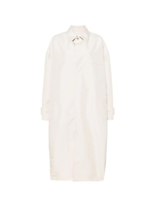 Khrisjoy White Single-Breasted Coats