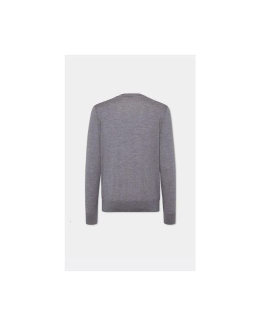 DSquared² Gray Round-Neck Knitwear for men