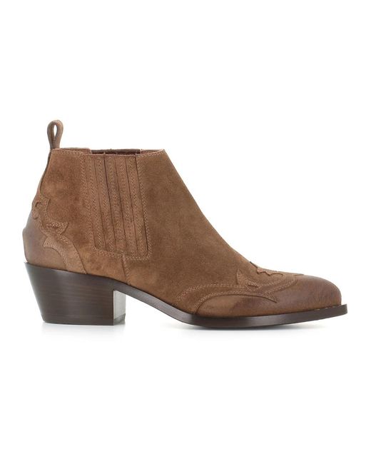 Sartore Brown Cowboy & Biker Boots