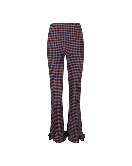 Wide trousers Ganni de color Purple