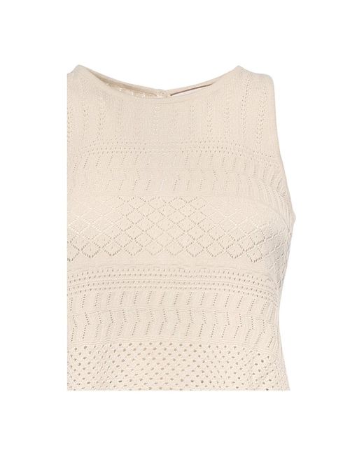 Akep Natural Sleeveless Tops