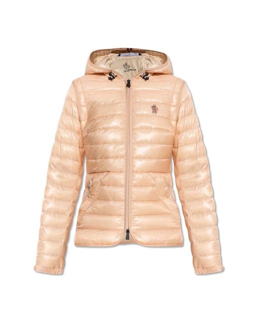 Moncler Jassen ,Roze ,Leer Karura Jas in het Natural