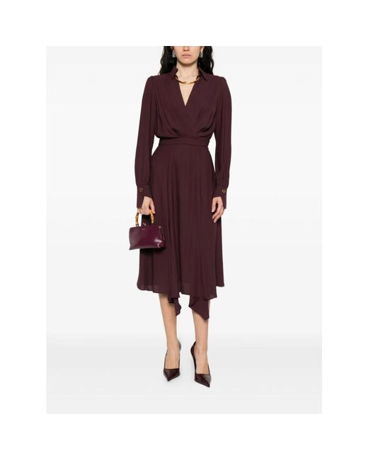 Elisabetta Franchi Midi Dresses in het Purple