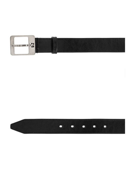 Fendi Ff Monogram Buckle Ledergürtel in Black für Herren