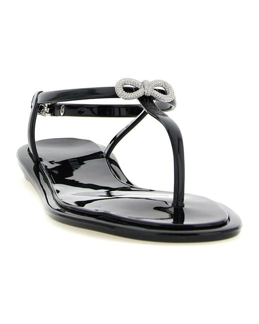 Mach & Mach Black Flat Sandals