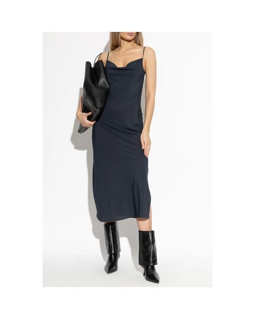 AllSaints Kleedjes ,Blauw ,Polyester Hadley Jurk in het Blue