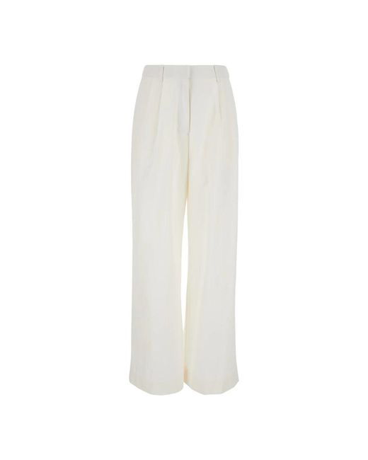 Wide trousers DUNST de color White
