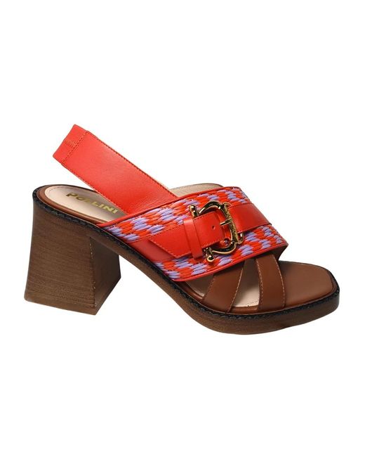 Pollini Red Sandali Cuoio