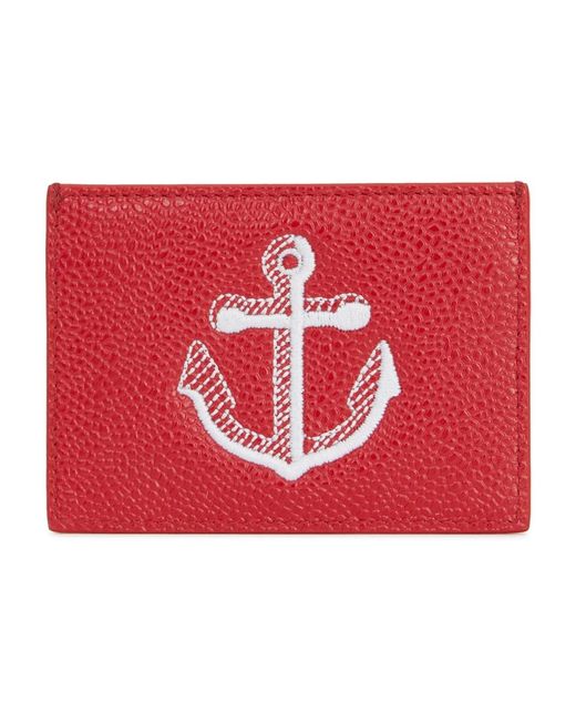 Wallets & Cardholders di Thom Browne in Red