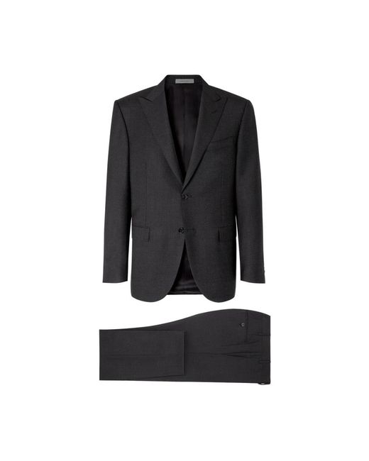 Corneliani Black Single Breasted Suits for men