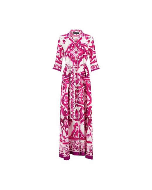 Dolce & Gabbana Pink Shirt Dresses