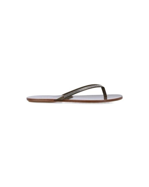 Pedro Garcia Gray Flip Flops