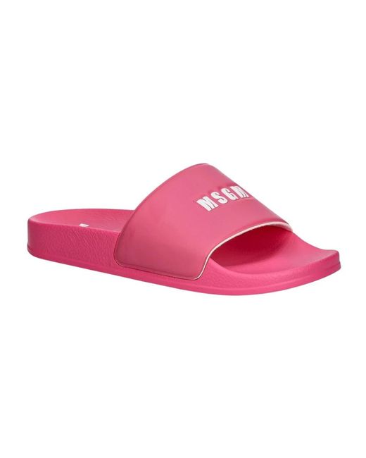 Sliders MSGM en coloris Pink