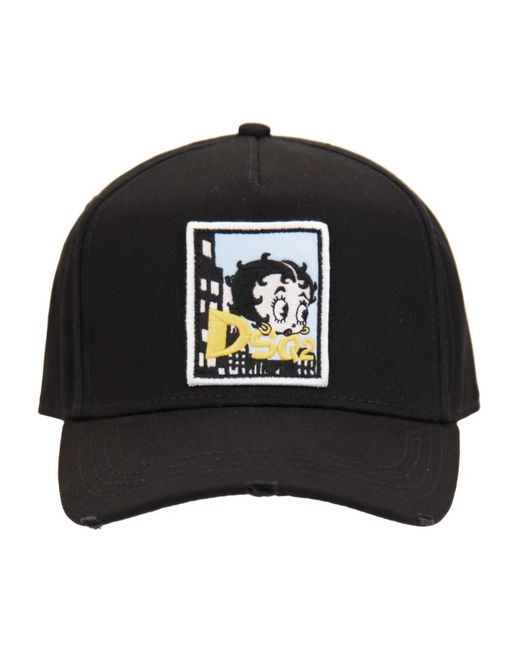 DSquared² Accessoires ,Zwart ,Katoen Baseball Cap in het Black