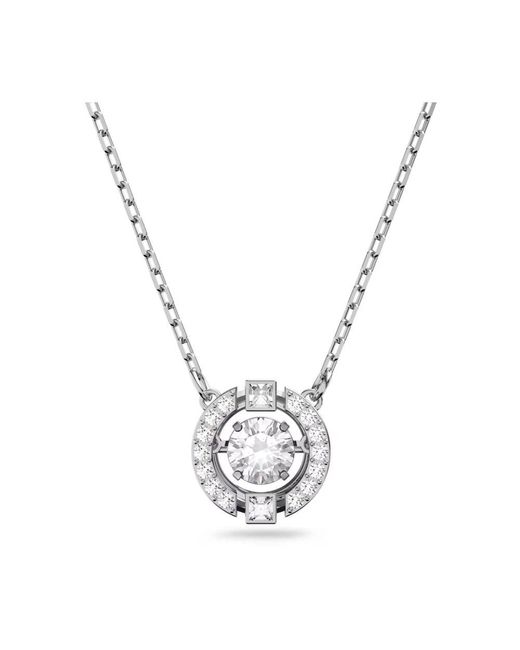 Swarovski Metallic Damen Halskette Rundschliff Weiß Una 5286137