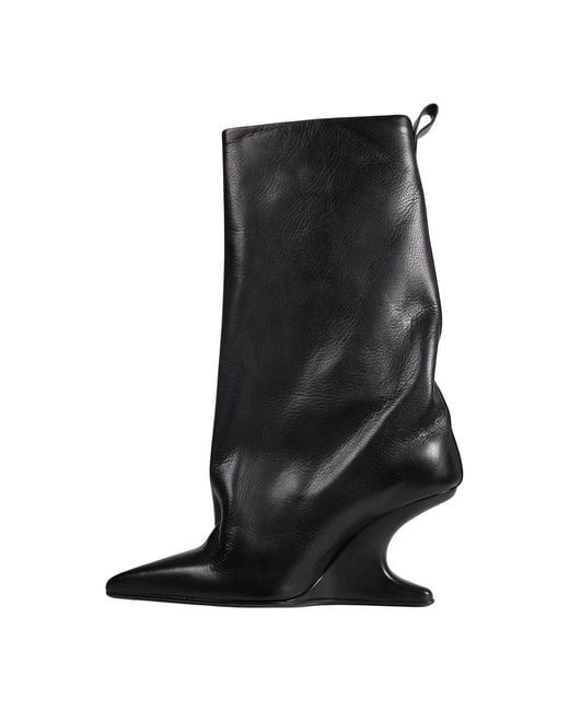 Rick Owens Black Heeled Boots