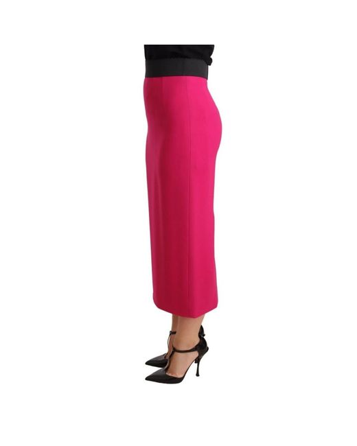 Dolce & Gabbana Pink Pencil Skirts