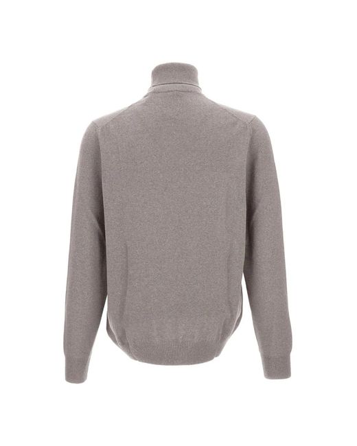 Fay Truien & Vesten ,Grijs ,Wol Coltrui Wol Gebreide Trui in het Gray voor heren