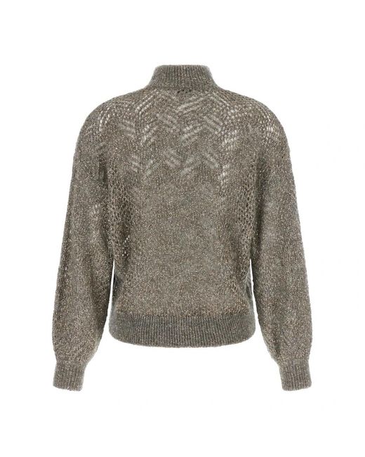 Brunello Cucinelli Gray Turtlenecks